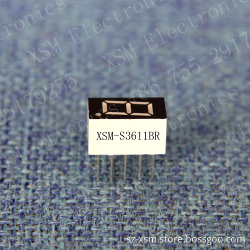 0.36'' 1 Digit 7 Segment LED Display (XSM-S3611BR)